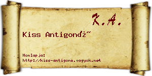 Kiss Antigoné névjegykártya